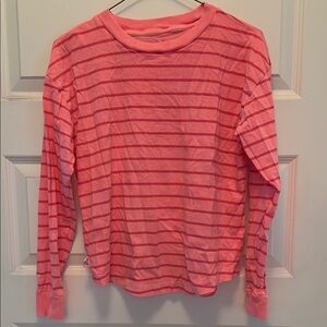 Striped Pink Kids Long Sleeve Shirt
